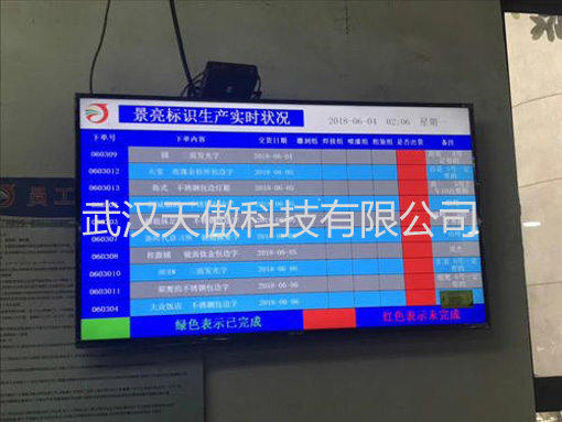 北京工廠液晶LCD電子看板4-電子看板-液晶生產看板-20200924新聞資訊-武漢天傲科技有限公司